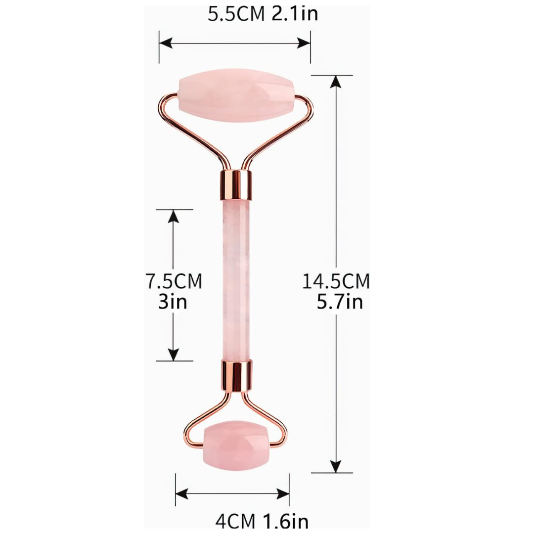 Rodillo Facial de Cuarzo con Efecto Antiedad